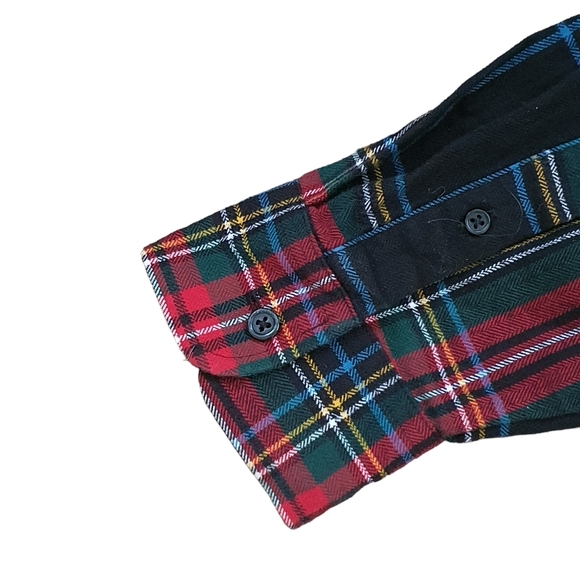 Carhartt WIP Vigo Shirt Size Medium Red Flannel Tartan Check Plaid Long Sleeved - Picture 3 of 10
